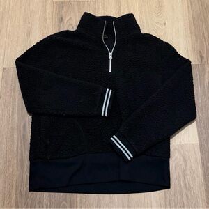 Xersion Women’s Black Fleece Quarter-Zip Pullover size Large